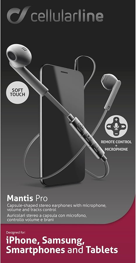 Cellularline Stereo Egg-Capsule With Remote Gray Mantisprod