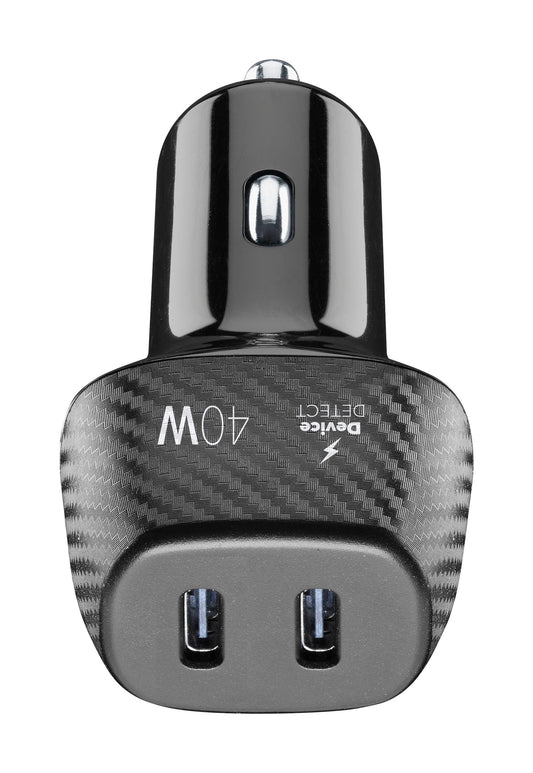 Cellularline Car Charger USB C 20+20W Pd Black Cbrusb2Pd40Wk
