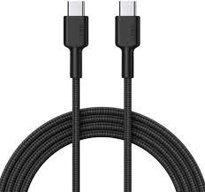 Aukey CB-CD45 USB C- C Nylon Braided Cable USB2.0 0.9m -Black