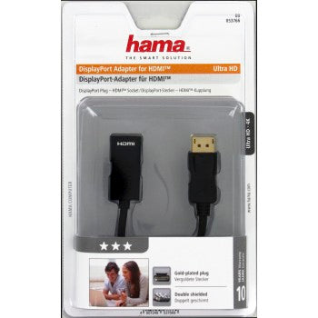 HAMA 53766 DISPLAYPORT HDMI ADAPTOR ULTRA HD