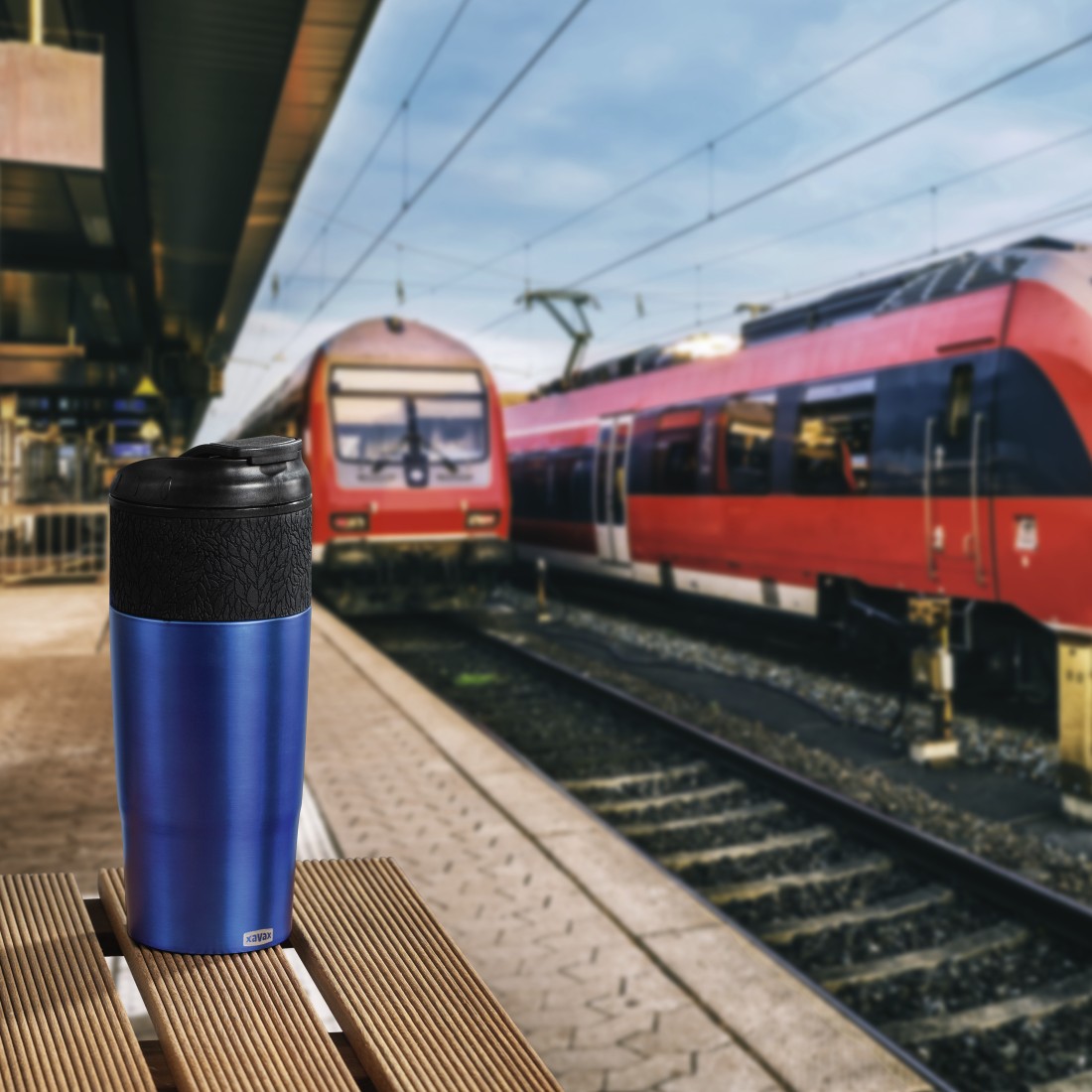 XAVAX 111224 "Everyday" Vacuum Mug, 400 ml, blue