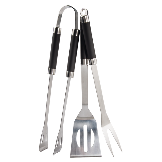 XAVAX 111581 BBQ Tool Set, made of stainless steel, 3 pieces