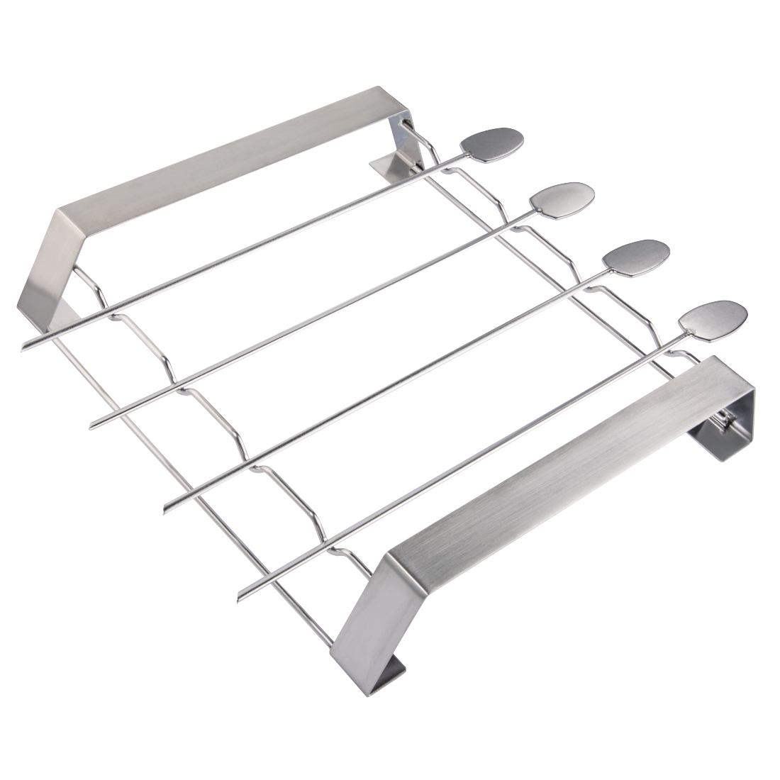 XAVAX 111585 Barbecue Skewer Set, made of stainless steel, with rack, 5 pieces