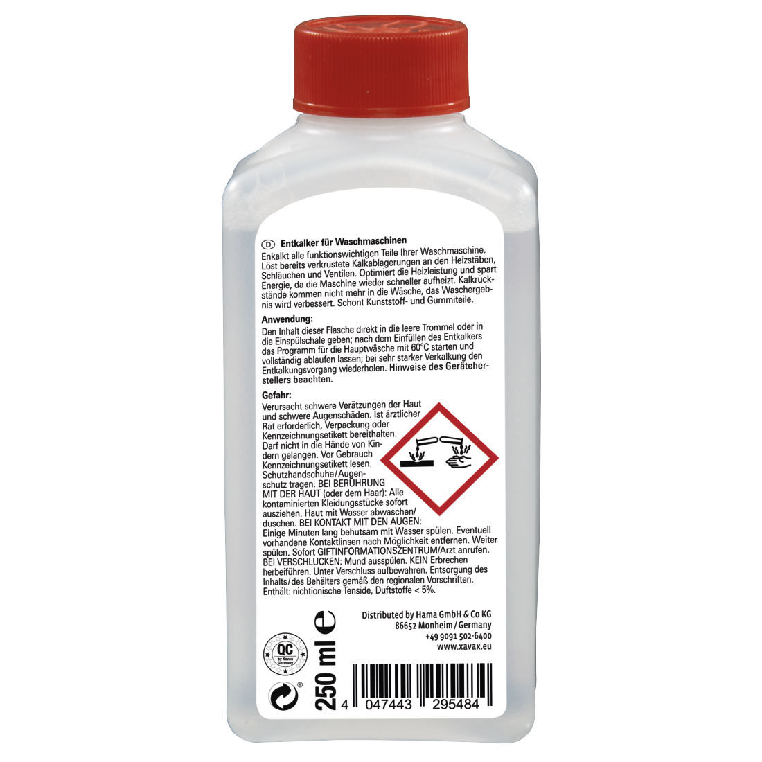 XAVAX 111724 Washing Maschine Discaler, 250 ml