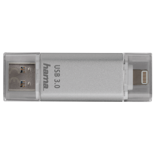 HAMA 124142 Save2Data FlashPen, 64GB, Lightning, USB 3.0, silver, Prime Line