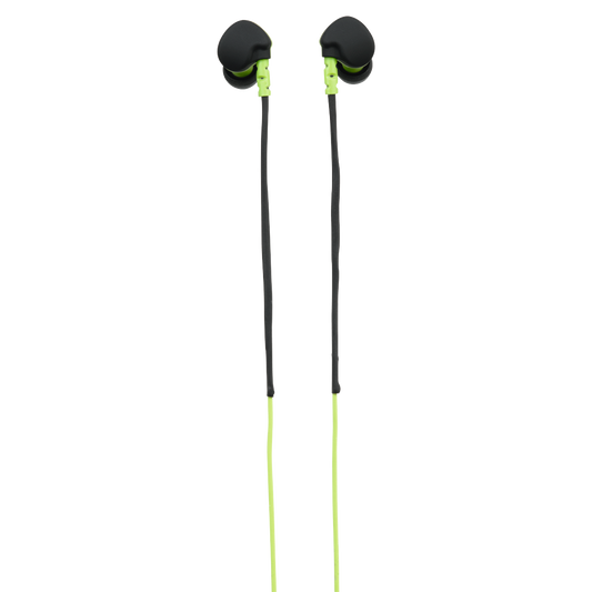 HAMA 135606 "Run" Clip-On Sport Earphones, black/green