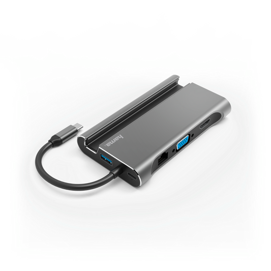 HAMA 135764 7-in-1 USB-C Docking Station for 3x USB-A 3.1, HDMI™, VGA, LAN, USB-C (PD)