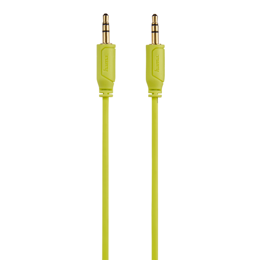 Hama 135782 "Flexi-Slim" 3.5 mm Audio Jack Cable, gold-plated, green, 0.75 m
