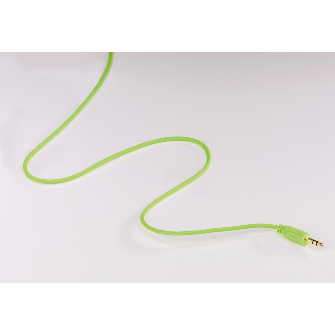 Hama 135782 "Flexi-Slim" 3.5 mm Audio Jack Cable, gold-plated, green, 0.75 m