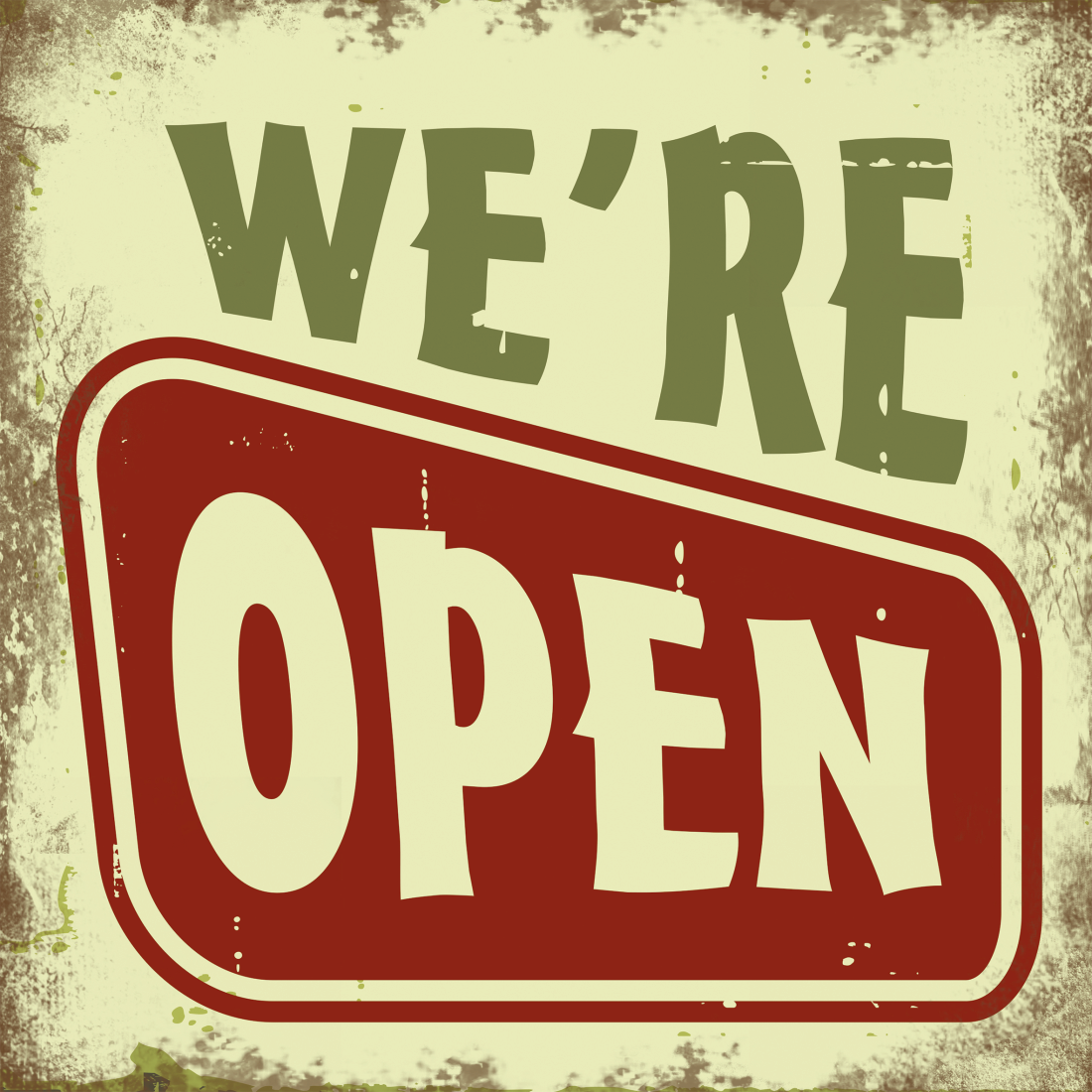 XAVAX 136301 "WE'RE OPEN" DECORATION 25X25CM
