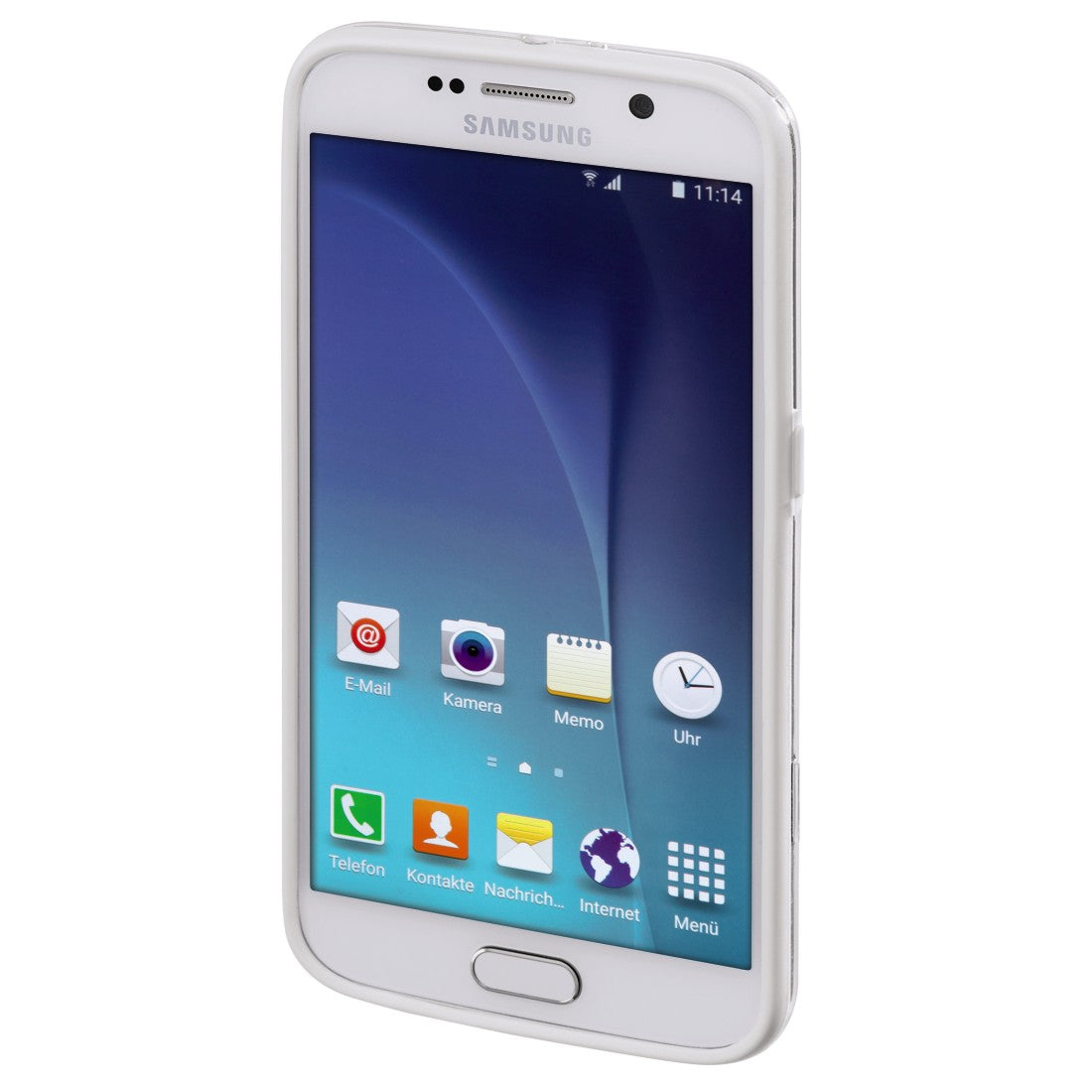 HAMA 136735 "Edge Protector" Cover for Samsung Galaxy S6 + Screen Protector, white