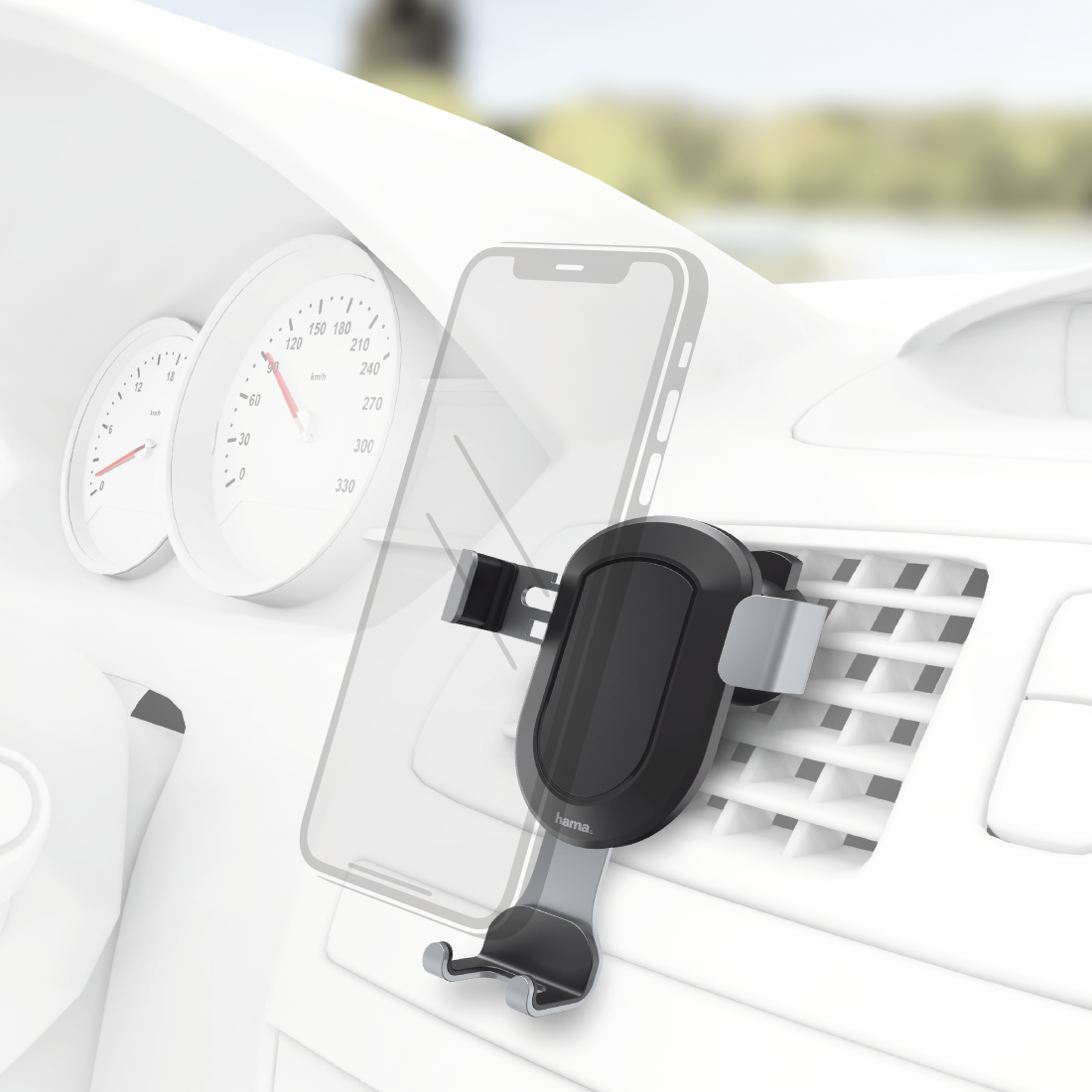 HAMA 183203 "Gravity" Universal Smartphone Holder, devices with a Width of 5.5 - 8.5