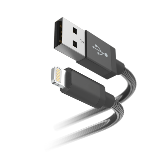 HAMA 183339 "Metal" Charging/Data Cable, Lightning, 1.5 m, black