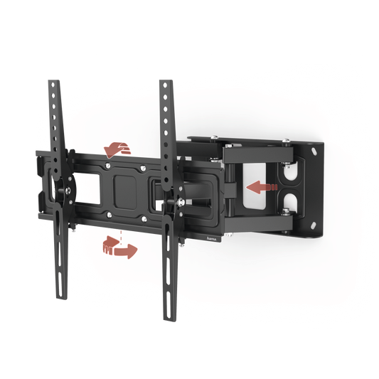 Hama 118125 FULLMOTION TV Wall Bracket, 165 cm (65"), scissor arms, black