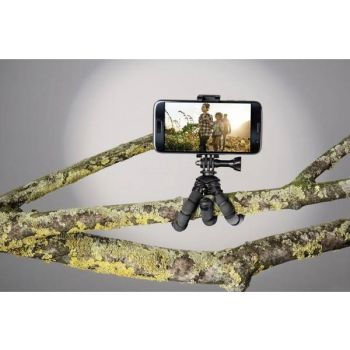 Hama 4609 "Flex" Mini-Tripod for Smartphone and GoPro, 14 cm, Black