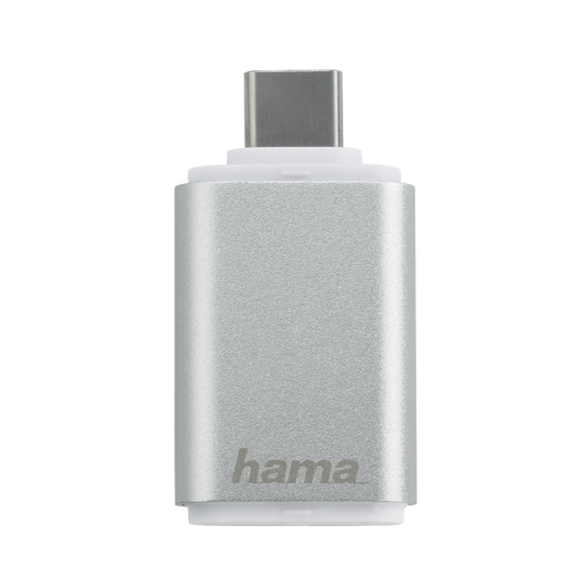 Hama 181020 USB 3.1 Type C OTG Card Reader, MicroSD - Silver