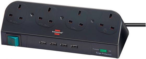 BRENNENSTUHL 1153543134 DESKTOPPWR+USB HUB SURGE1.8