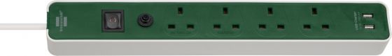 BRENNENSTUHL 1153243029 ECOLOR 4 WAY+USB 3M