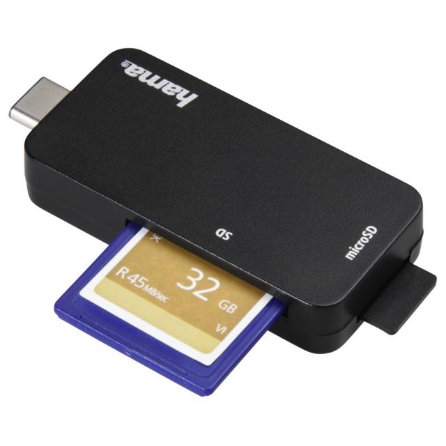 HAMA 135751 Card Reader USB 3.1 TYPE-C, SD/MICRO, BLACK