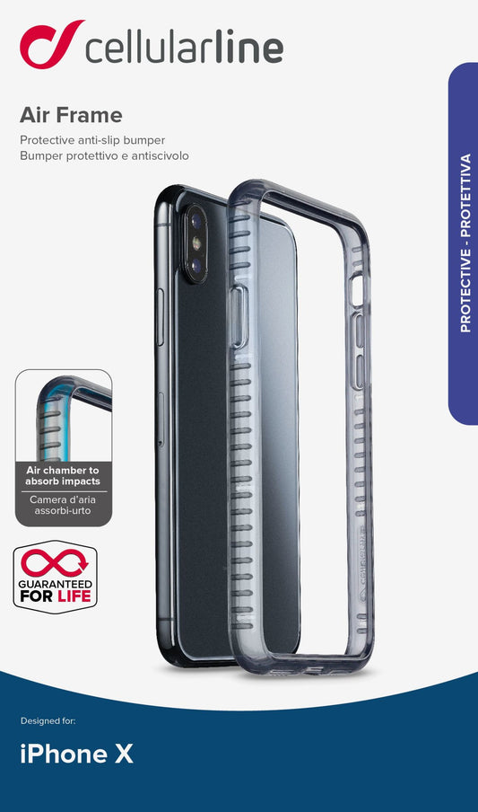 CELLULARLINE AIRFRAMEIPH8XK BUMPER BLACK CASE IPH X