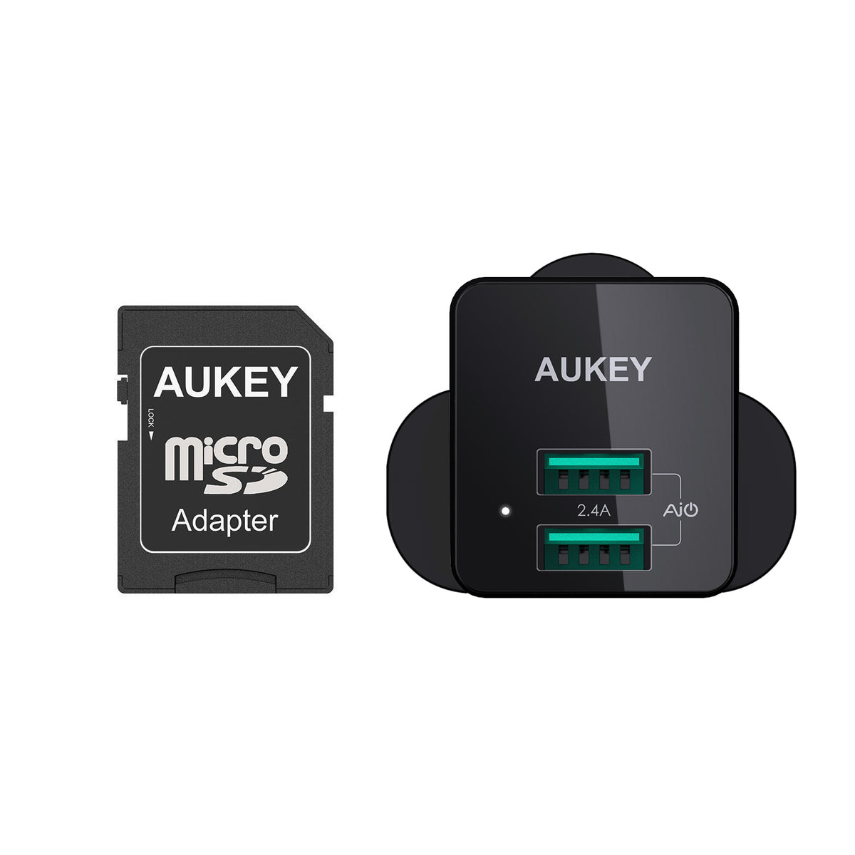 AUKEY Accel Ultra Compact USB Charger Dual USB Port (2-Pack)