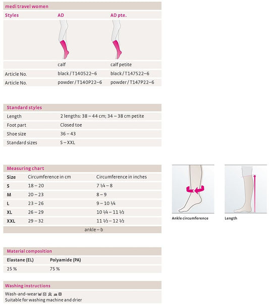 MEDI T140124 TRAVEL WOMEN COMPRESSION STOCKINGS
