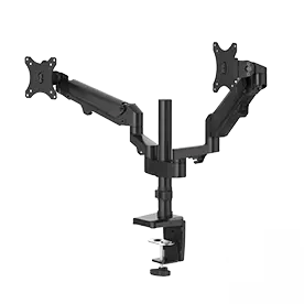 Hama 118498 FullMotion Monitor Arm,Gas Spring,2 Monitors,81cm (32"),Double Arm,black