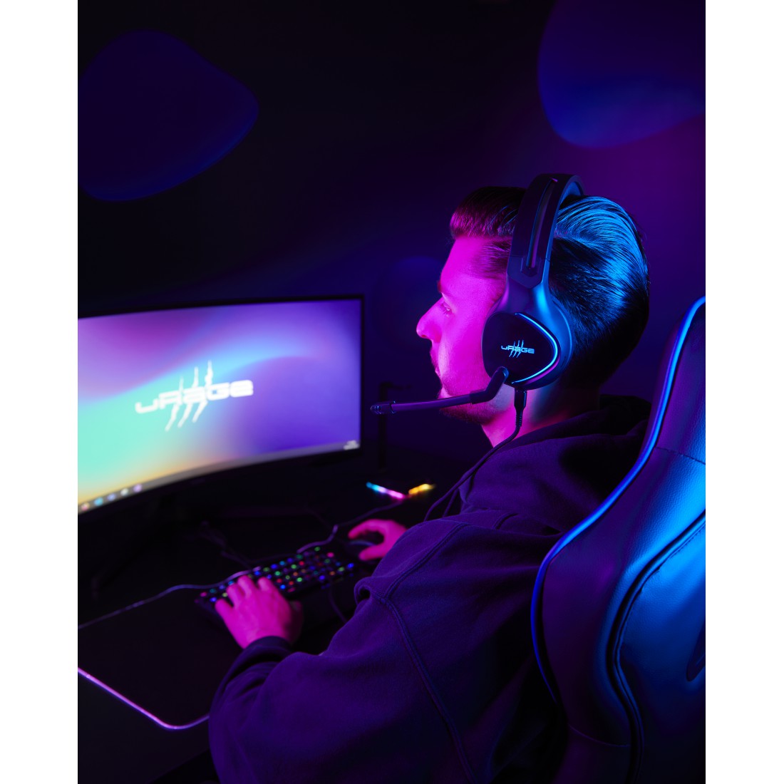 Hama 217861 uRage "SoundZ 400 V2" Gaming Headset, Black