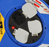 BRENNENSTUHL 1218057900 CABLEREEL Garant 3-way socket outlet Cable Reel (Extension Lead 25m cable length, ergonomic handle, cable colour: black)