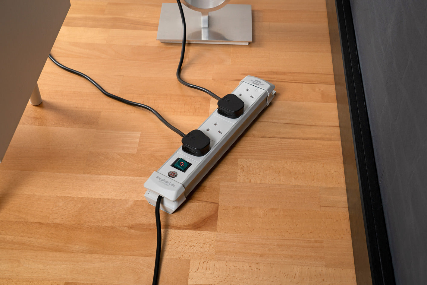 Brennenstuhl 1955543100 Premium Line 4-Way Extension Socket 1.8M,Grey