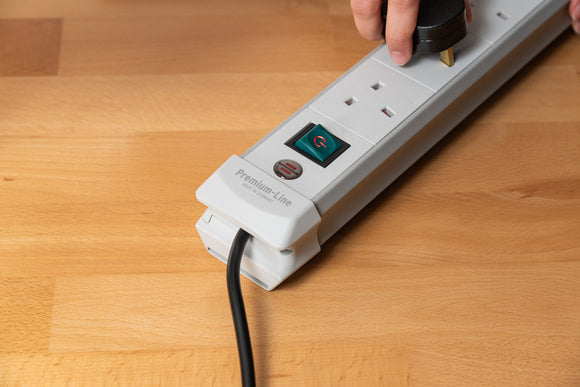 Brennenstuhl 1955543100 Premium Line 4-Way Extension Socket 1.8M,Grey