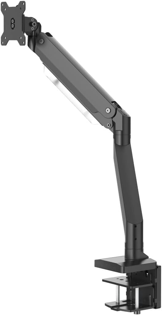 Hama 118497 FullMotion Monitor Arm,Gas Spring,89 cm(35"),1 Arm,Aluminium/Steel,black
