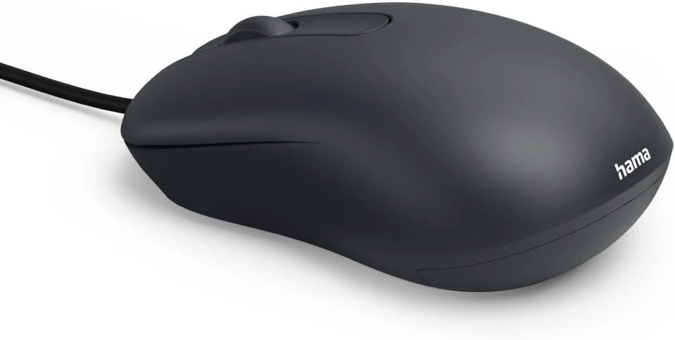 Hama 173072 “CM-100” USB Mouse,Optical,3 Buttons,W/O Click Noise,Cable,black