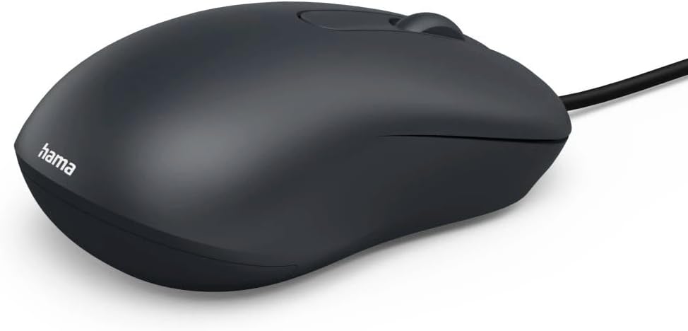 Hama 173072 “CM-100” USB Mouse,Optical,3 Buttons,W/O Click Noise,Cable,black