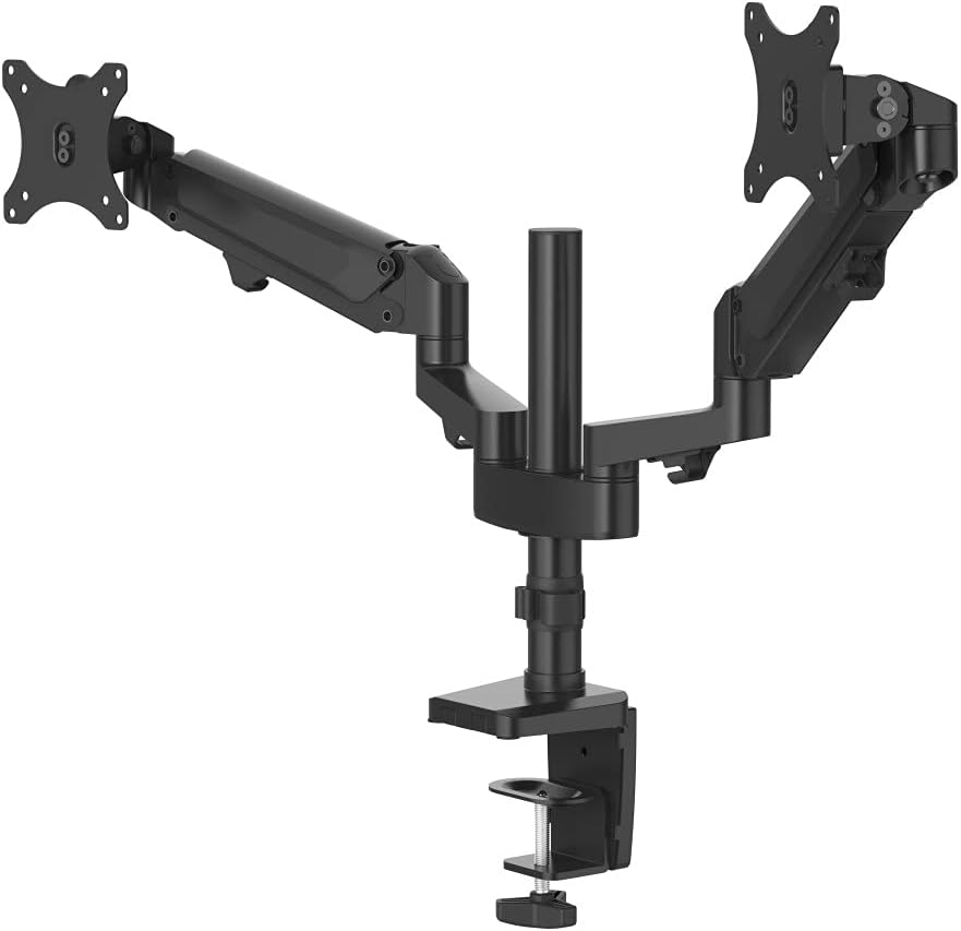 Hama 118498 FullMotion Monitor Arm,Gas Spring,2 Monitors,81cm (32"),Double Arm,black