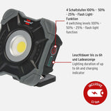 Brennenstuhl 1173700005 SH 1000 MA IP54 Rechargeable LED Work Light, Black/Grey, One Size