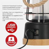 Brennenstuhl 1171800010 LED Rechargeable Camping Lantern Cal 1 (350 lm, IP44, up to 75h Burn time, infinitely dimmable, Adjustable Colour Temperature, Rechargeable Camping Light with Hemp Rope and Bamboo Base)