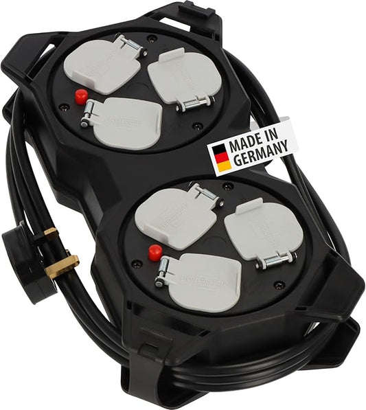 Brennenstuhl 1151613100 Power Station (Power Distributor 3m H05VV-F3G1.5 cable, with 6 sockets, suitable for wall mounting, Made in Germany