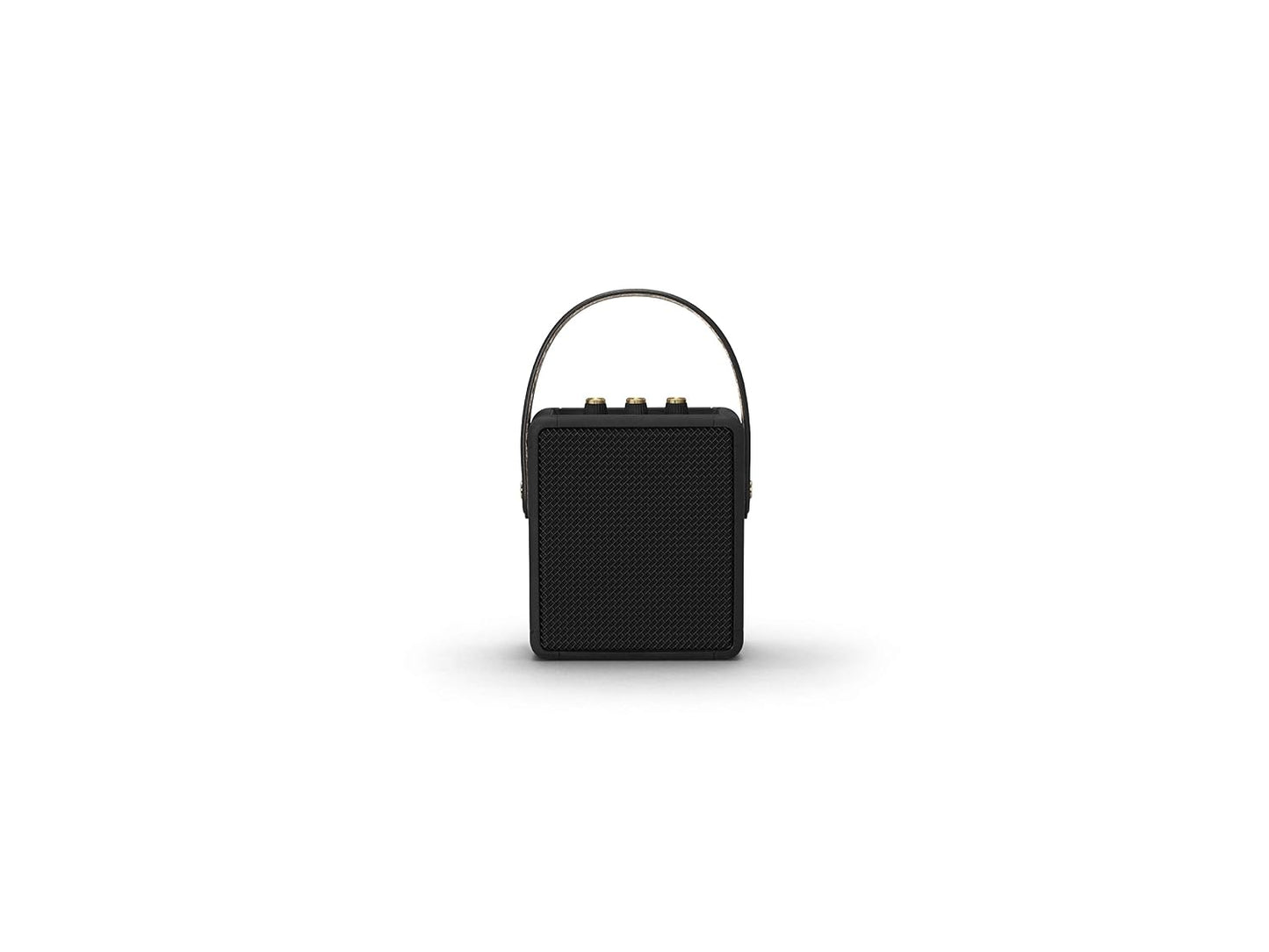 Marshall Stockwell II Portable Bluetooth Speaker with 20+ Hours of Portable Playtime, (360° Sound), Water-Resistant (IPX4) – Black & Brass.