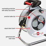 BRENNENSTUHL 1198057900 CABLE REEL STEEL 25MTR