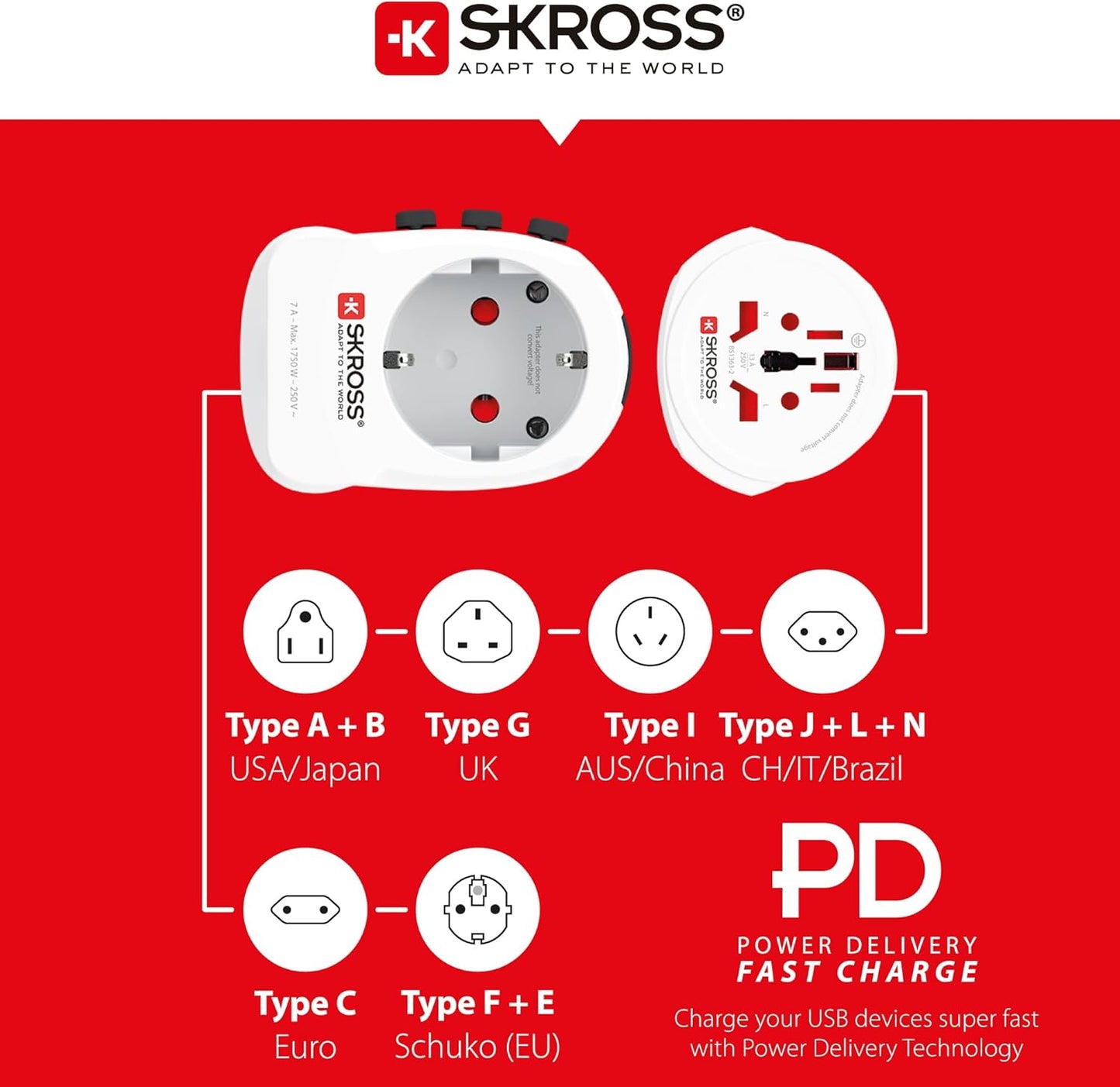 Skross 1302473 Pro Light Usb Ac30W Pd World