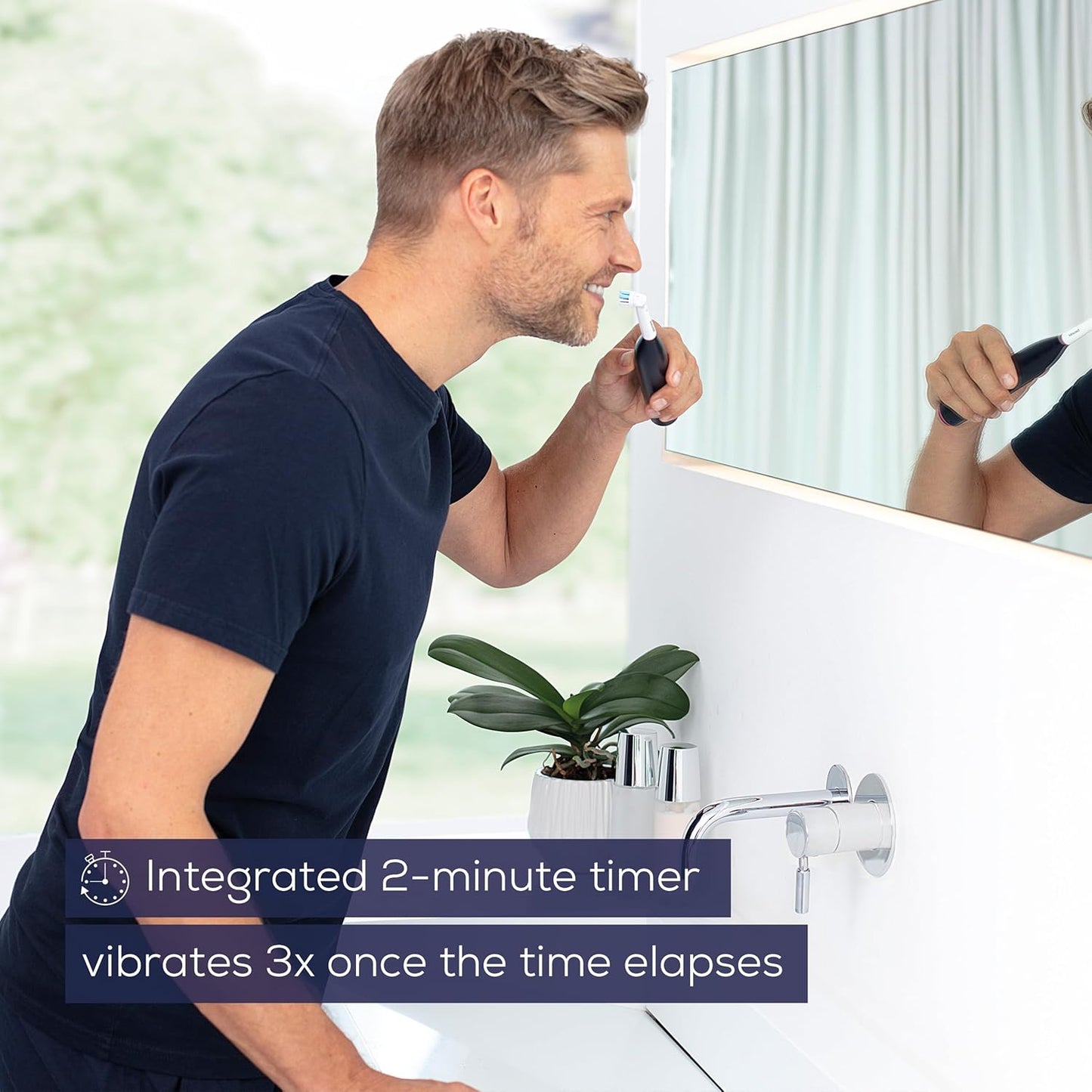 Beurer TB50 Electric Brush, 3 Cleaning Programs for Dental Care, Oscillating-Pulsating Cleaning Technology to Remove Plaque, Built-in Pressure Sensor, Rechargeable Battery
