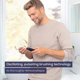 Beurer TB50 Electric Brush, 3 Cleaning Programs for Dental Care, Oscillating-Pulsating Cleaning Technology to Remove Plaque, Built-in Pressure Sensor, Rechargeable Battery