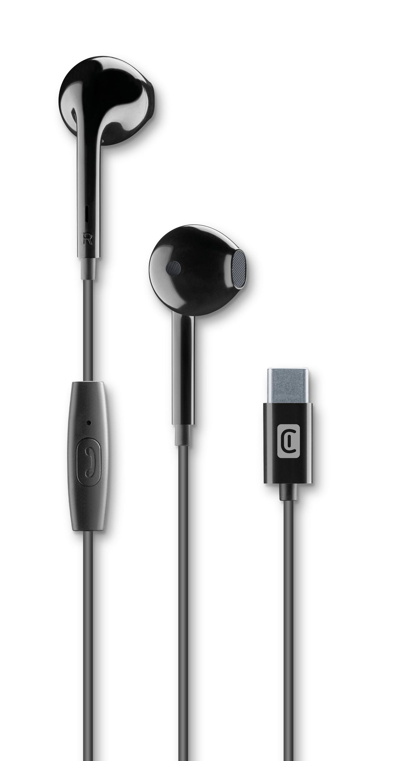 Cellularline Earphone Mic Capsule USB-C Black Aucapsuletypeck
