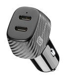 Cellularline Car Charger USB C 20+20W Pd Black Cbrusb2Pd40Wk