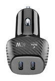 Cellularline Car Charger USB C 20+20W Pd Black Cbrusb2Pd40Wk