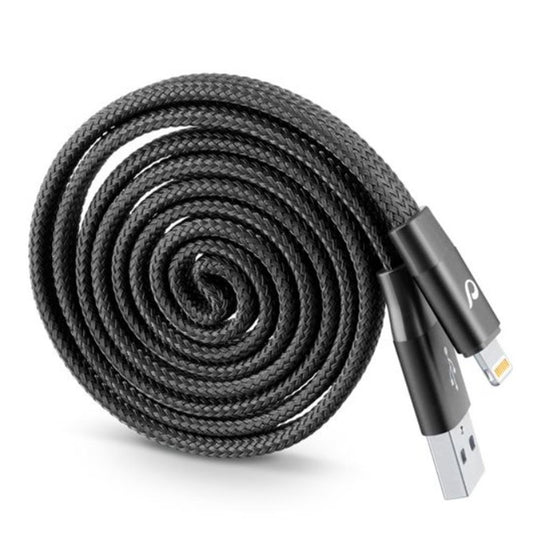 Cellularline USB Cable Retractable Mfi Black Usbdatarolmfik
