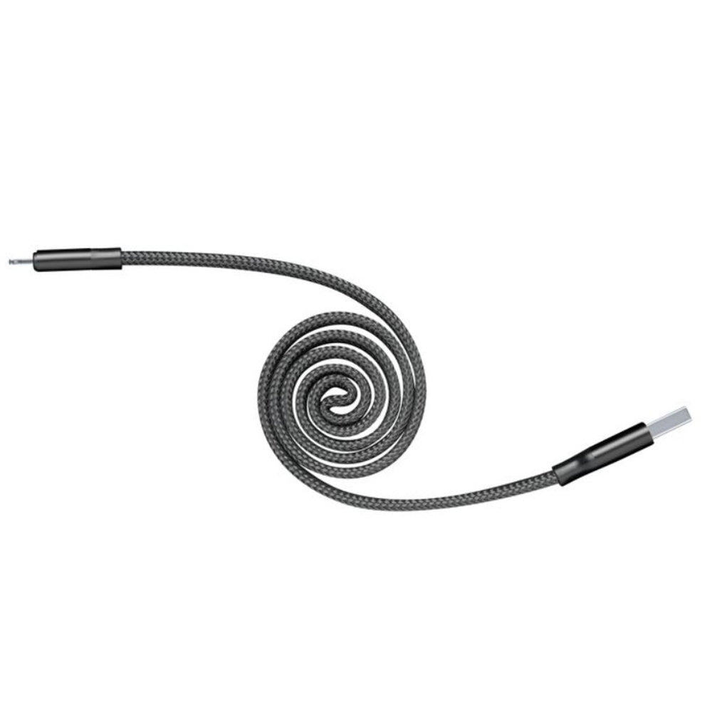 Cellularline USB Cable Retractable Mfi Black Usbdatarolmfik