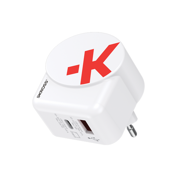 Skross 1302425 Eu Usb Charger Ac65Pd  White ,Retail,1Xusb,1Xtypc Pd