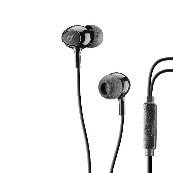 Cellularline Pump Bass Earphone With Mic Black Acoustick